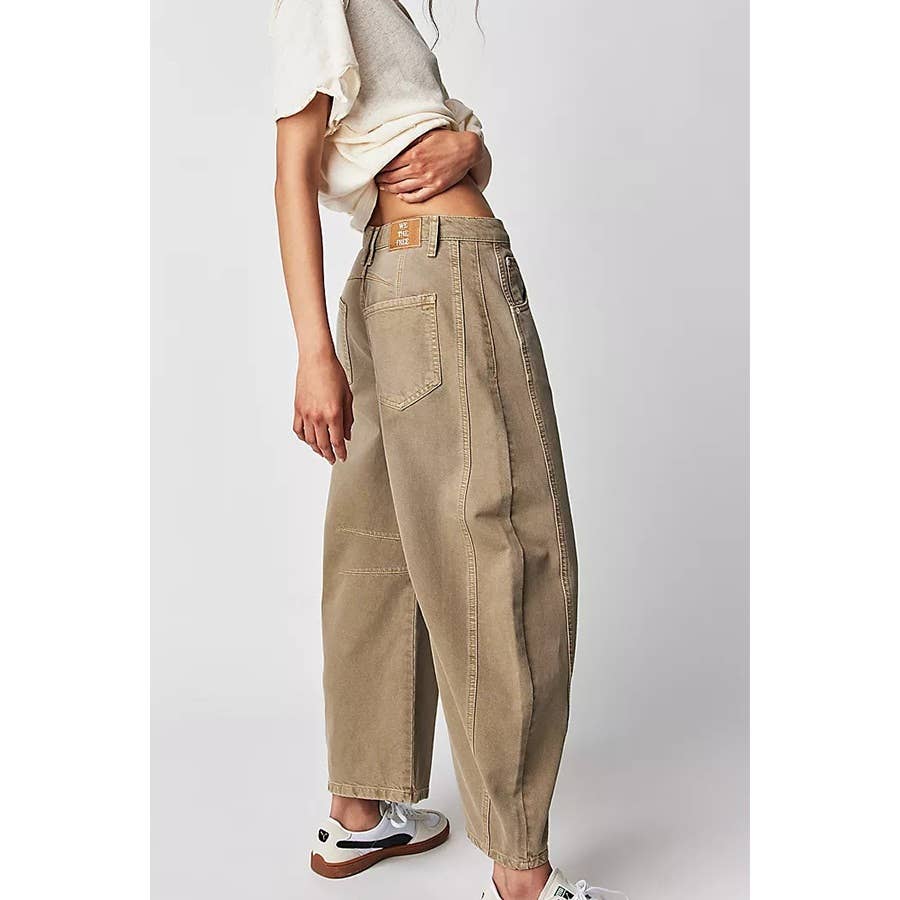 The Khaki Barrel Jean