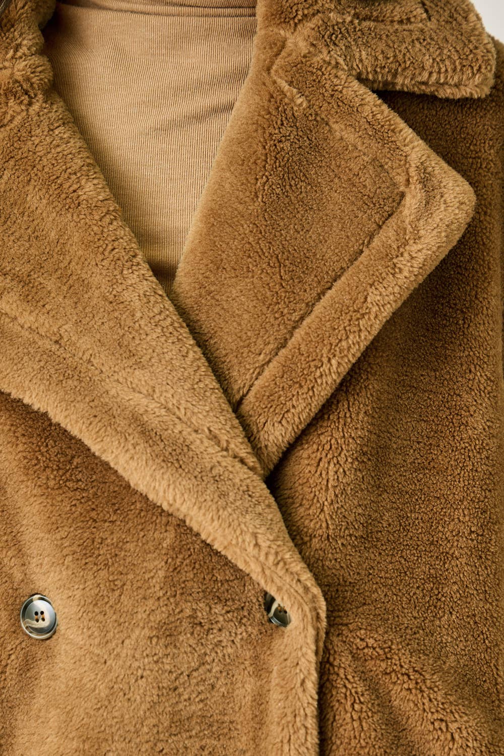The James Double Breasted Faux Fur Coat