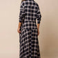 The Selena Plaid Button Down Maxi Dress