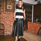 The Anna Vegan Leather Skirt