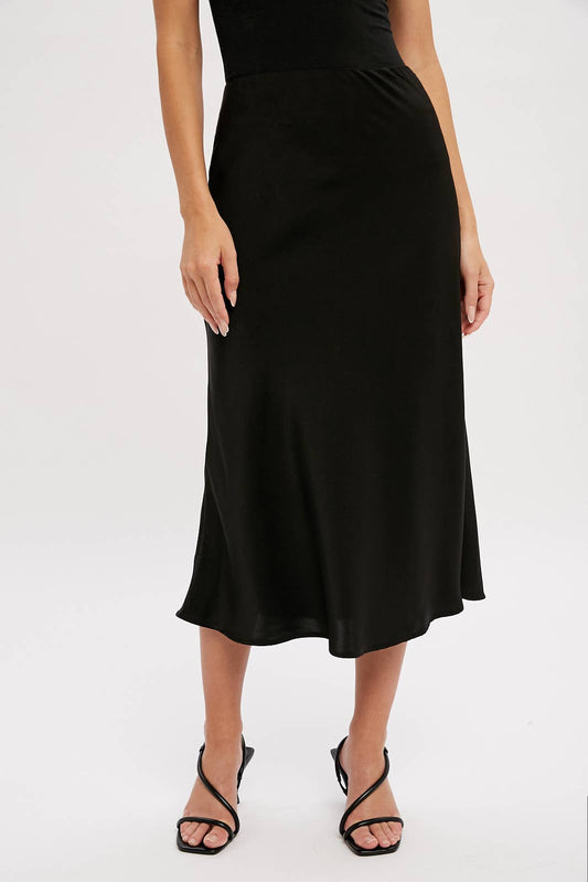 The Kimberly Satin Midi Skirt