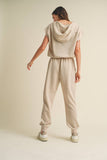 French Terry Hooded Jumpsuit