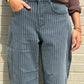 The Ali Pinstriped Barrel Jean