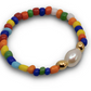 Lola Seed Bead and Freshwater Pearl Stretch Ring