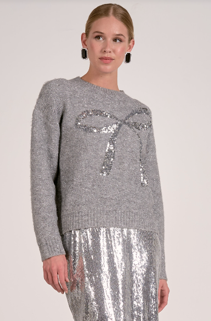 Sequin Bow Sweater