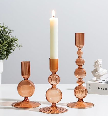 Colorful Glass Candle Holder