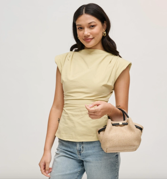 Selena Mini Crossbody: Natural and Chocolate