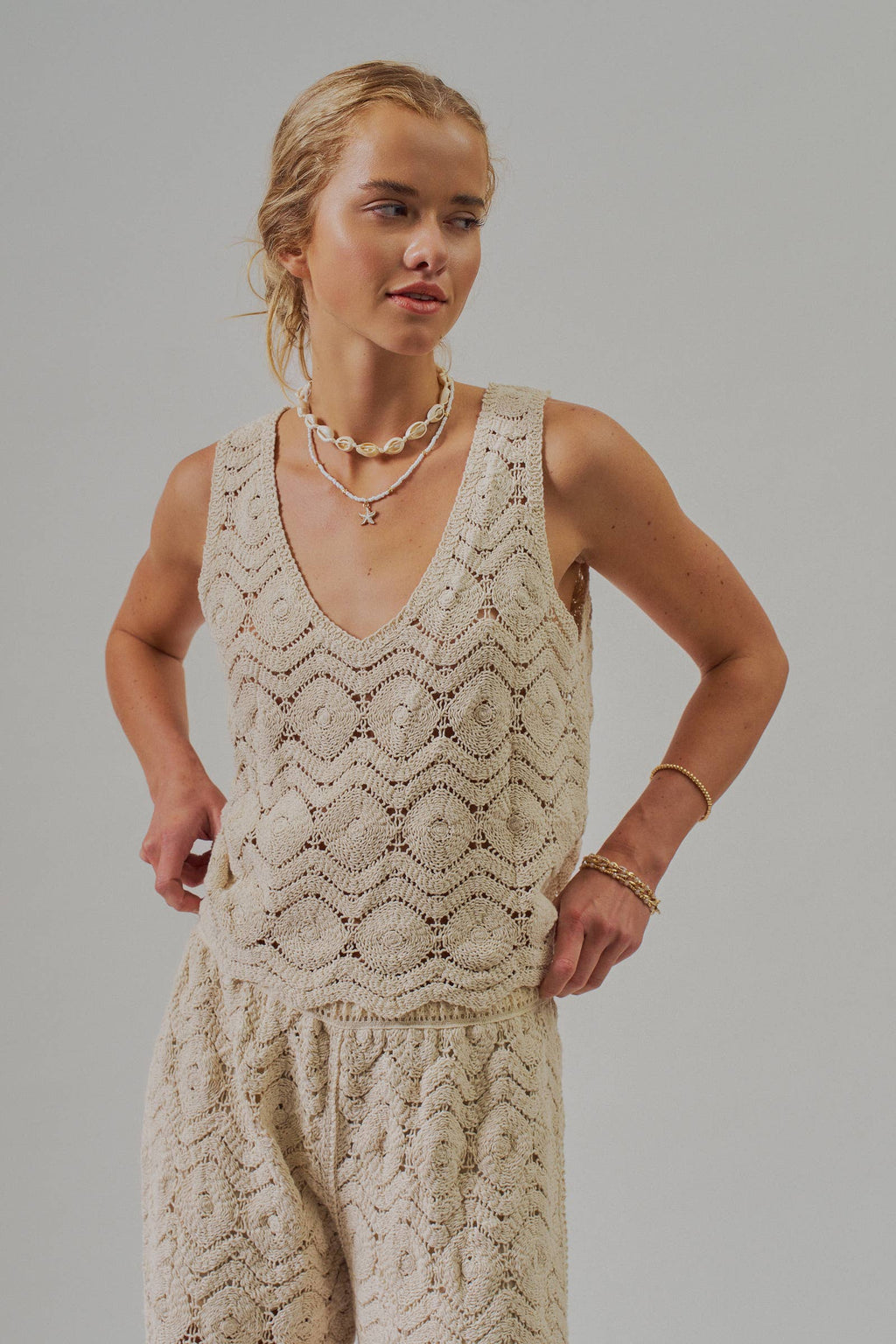 Natural Crochet Tank