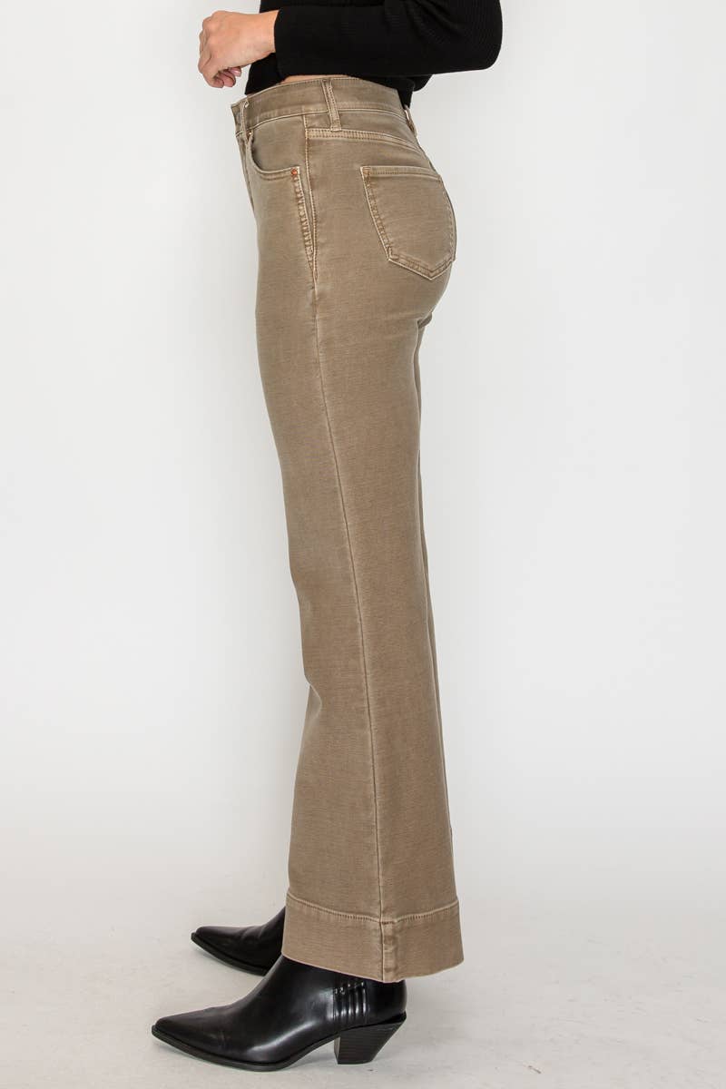 TUMMY CONTROL HIGH RISE STRETCH HOLLY FLARE: LARGE