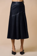 The Heather Vegan Leather Skirt