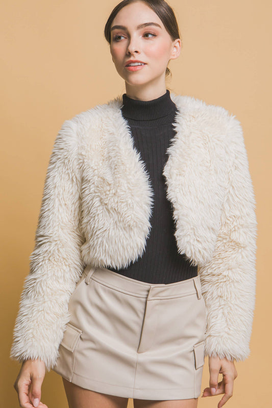 The Halston Faux Fur Jacket