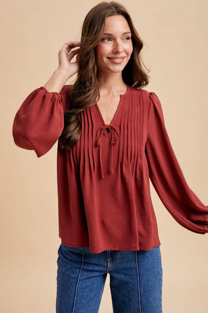 The Lily Pintuck Blouse