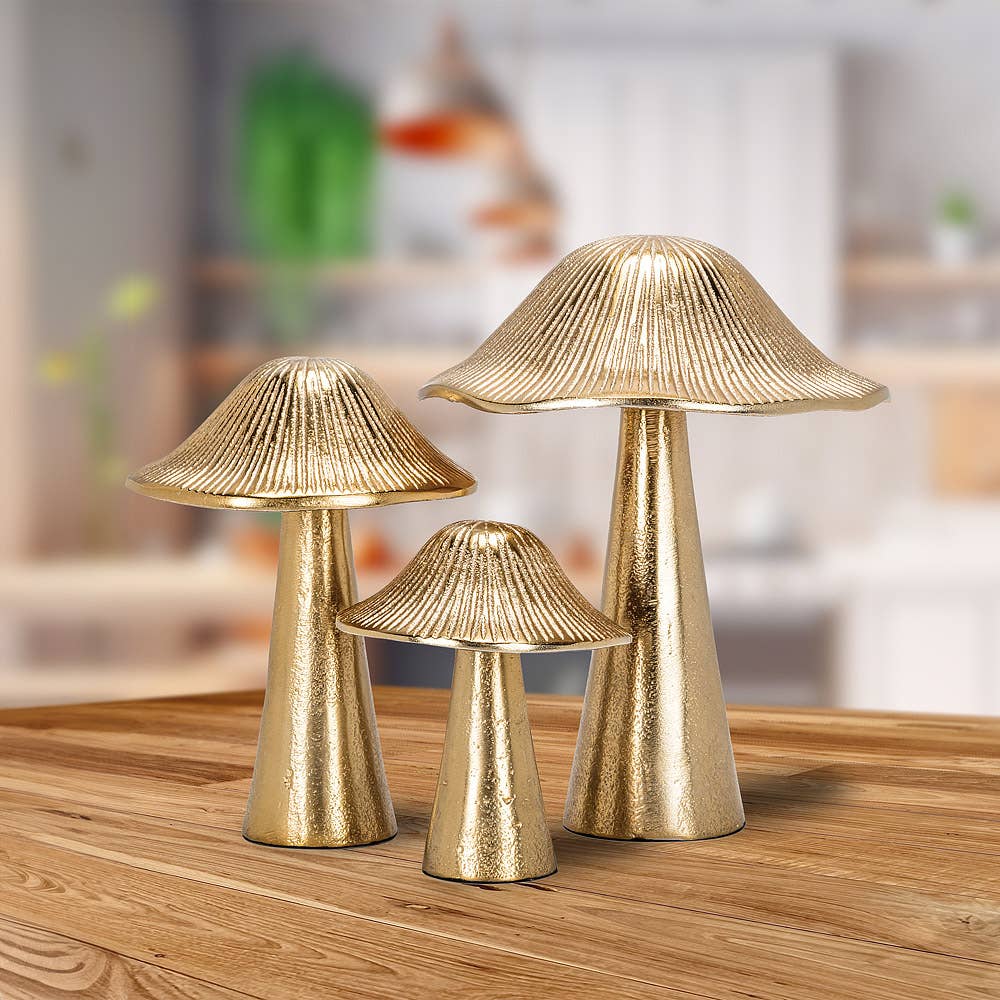 Ribbed Mushroom Sculpture