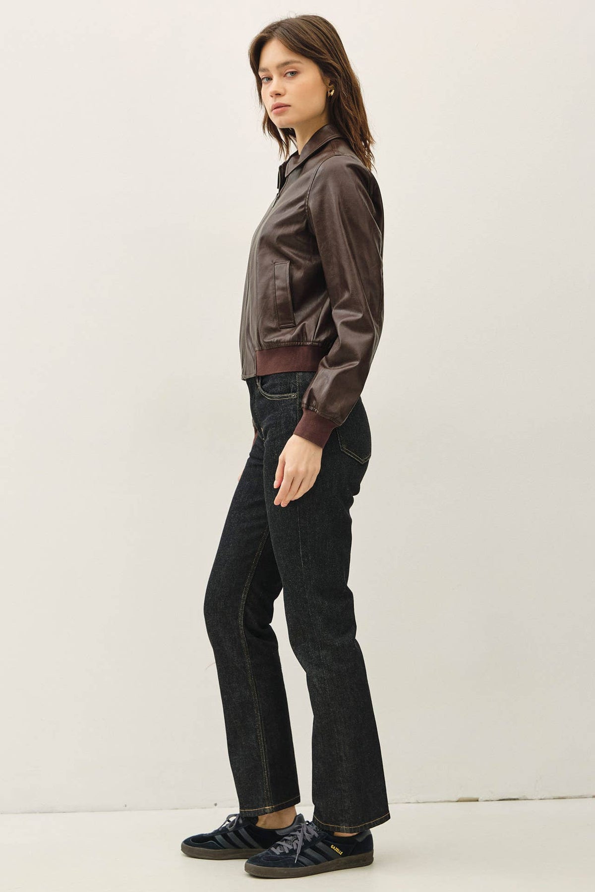 The Jenna Leather Bomber