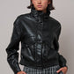 The Carlie Faux Leather Bomber Jacket