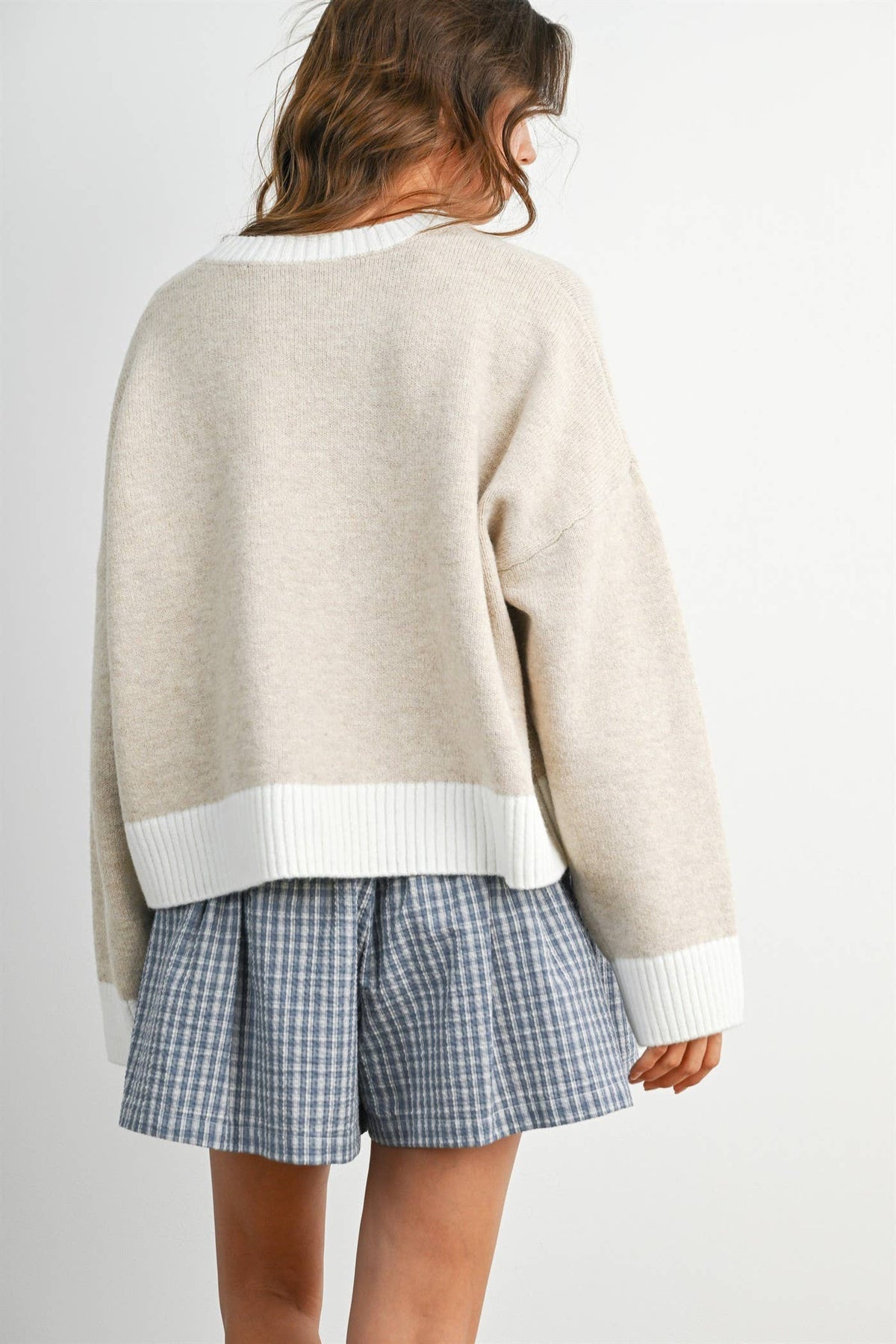 The Carter Contrast Trim Sweater
