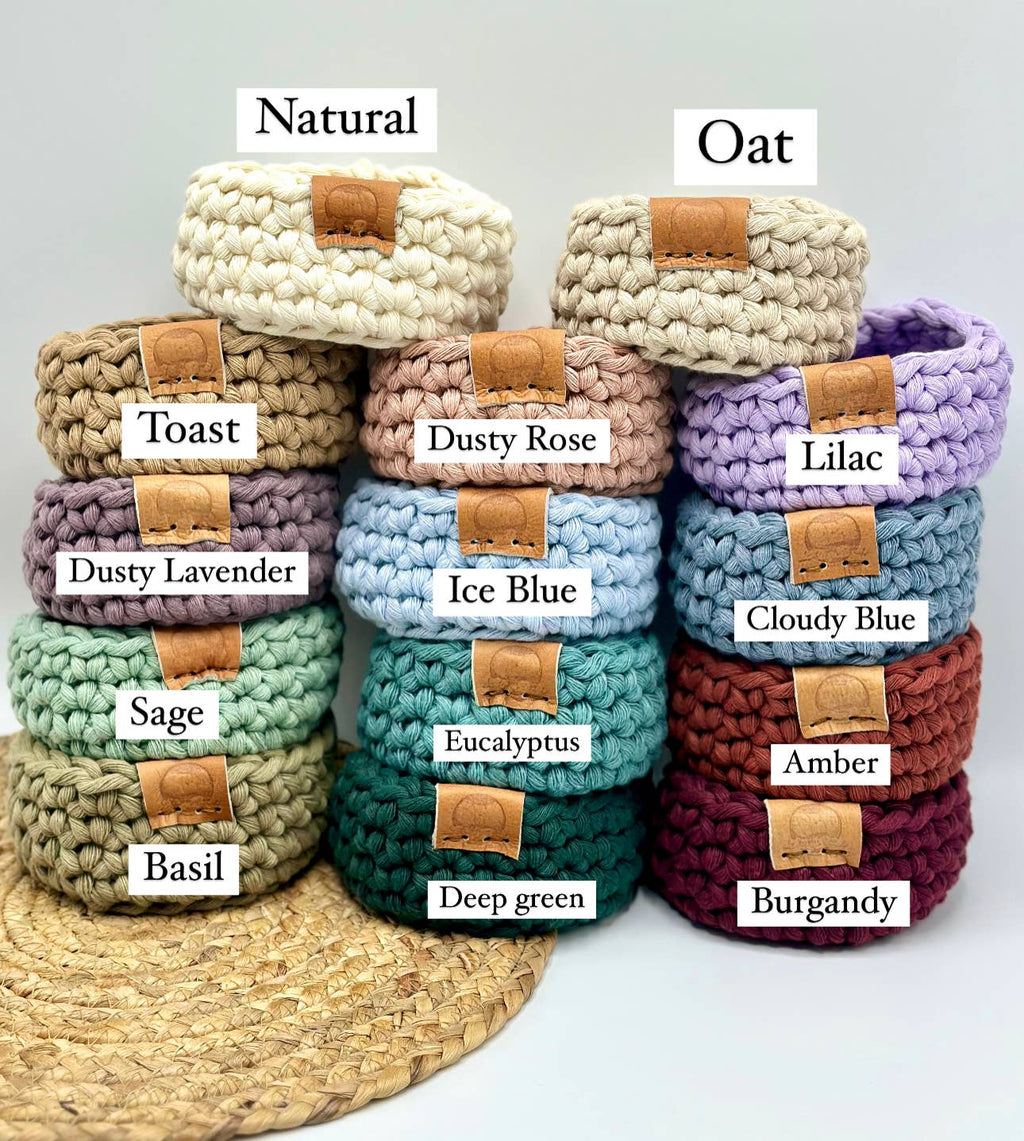 Mini Trinket basket: Toast, Canyon, Cloudy Blue