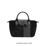 The Winnie Black Top Handle Bag