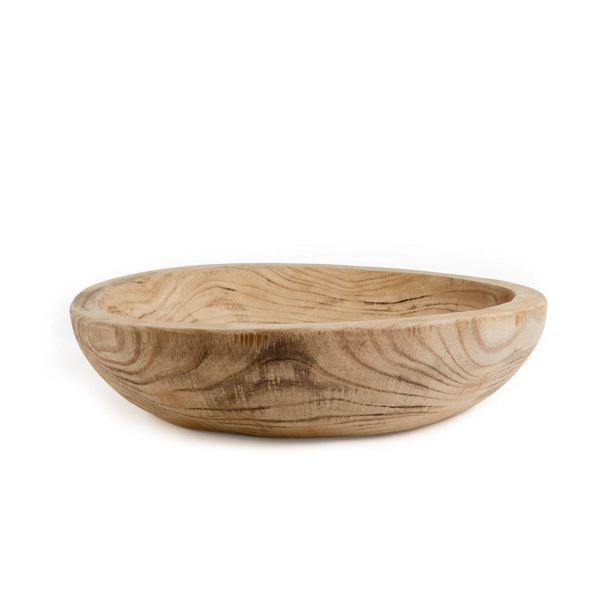 Large Round Wooden Bowl