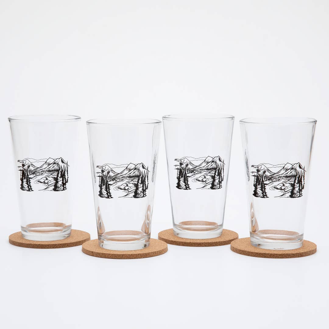 Mountain Pint Glass