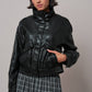 The Carlie Faux Leather Bomber Jacket