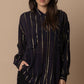 The Devon Shimmer Stripped Button Down