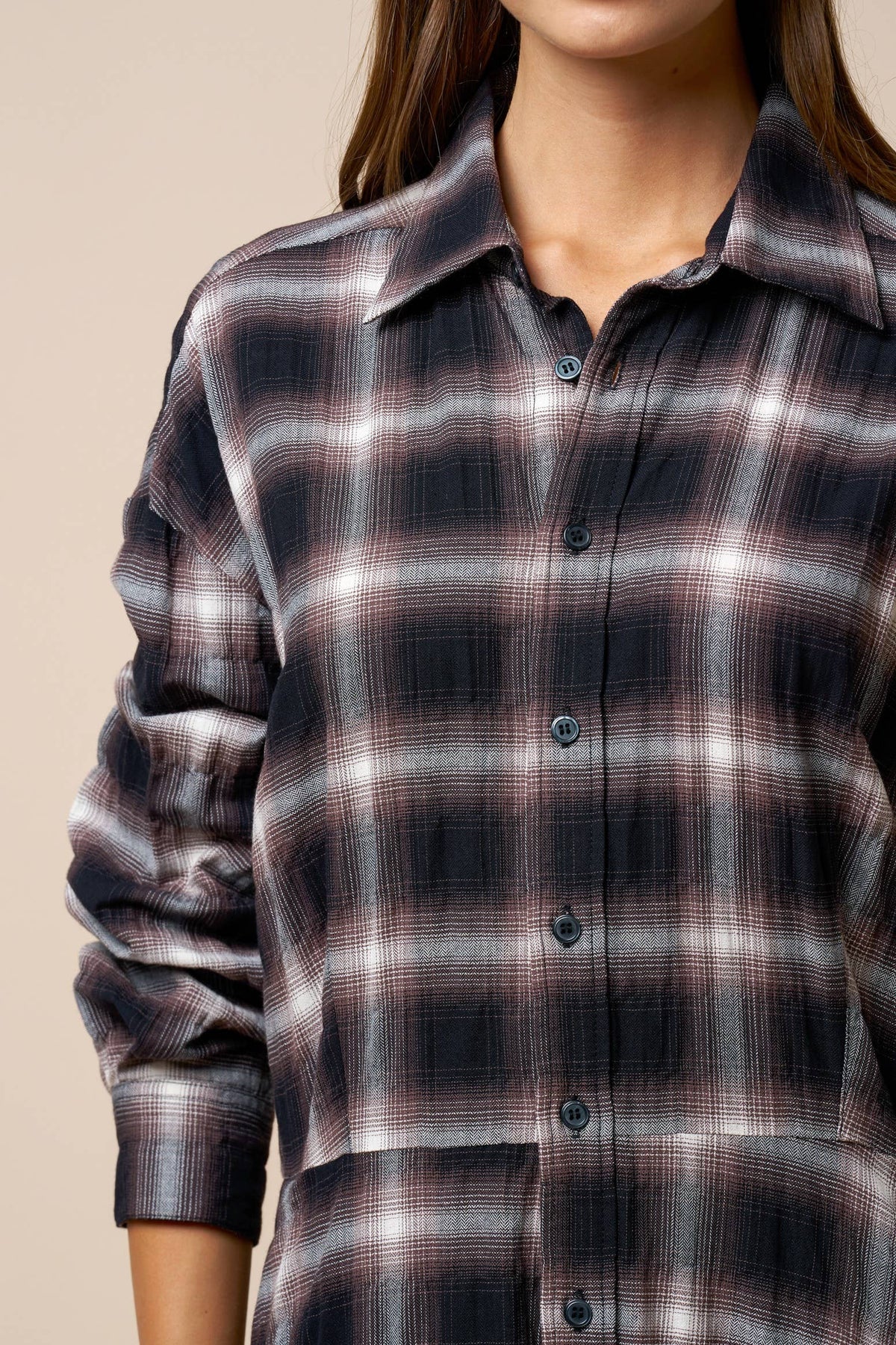 The Selena Plaid Button Down Maxi Dress