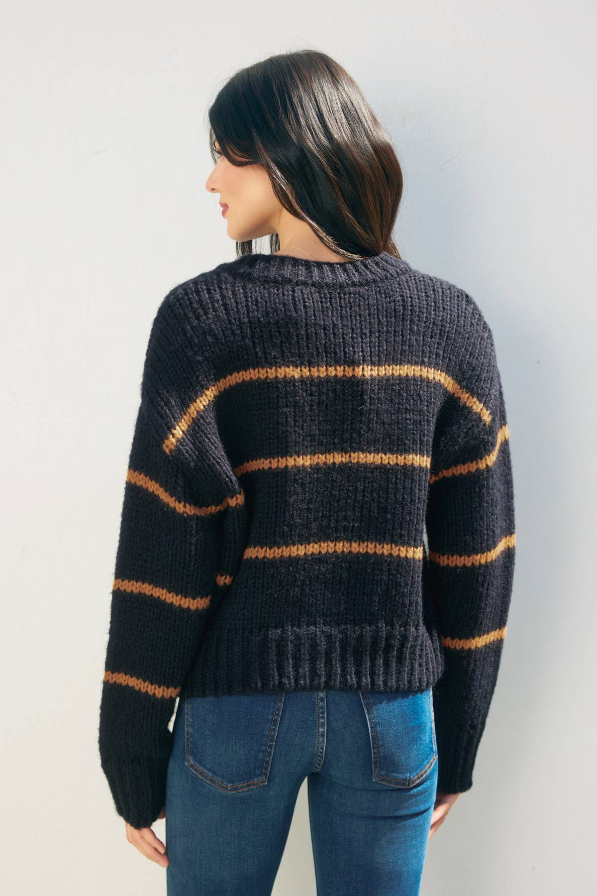 The Masha Striped Button Cardigan
