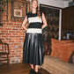 The Anna Vegan Leather Skirt