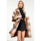 Plaid Drop Shoulder Mid Coat: RUST / XS-S-M-L(1-2-2-1)