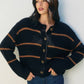 The Masha Striped Button Cardigan