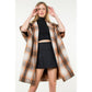 Plaid Drop Shoulder Mid Coat: RUST / XS-S-M-L(1-2-2-1)