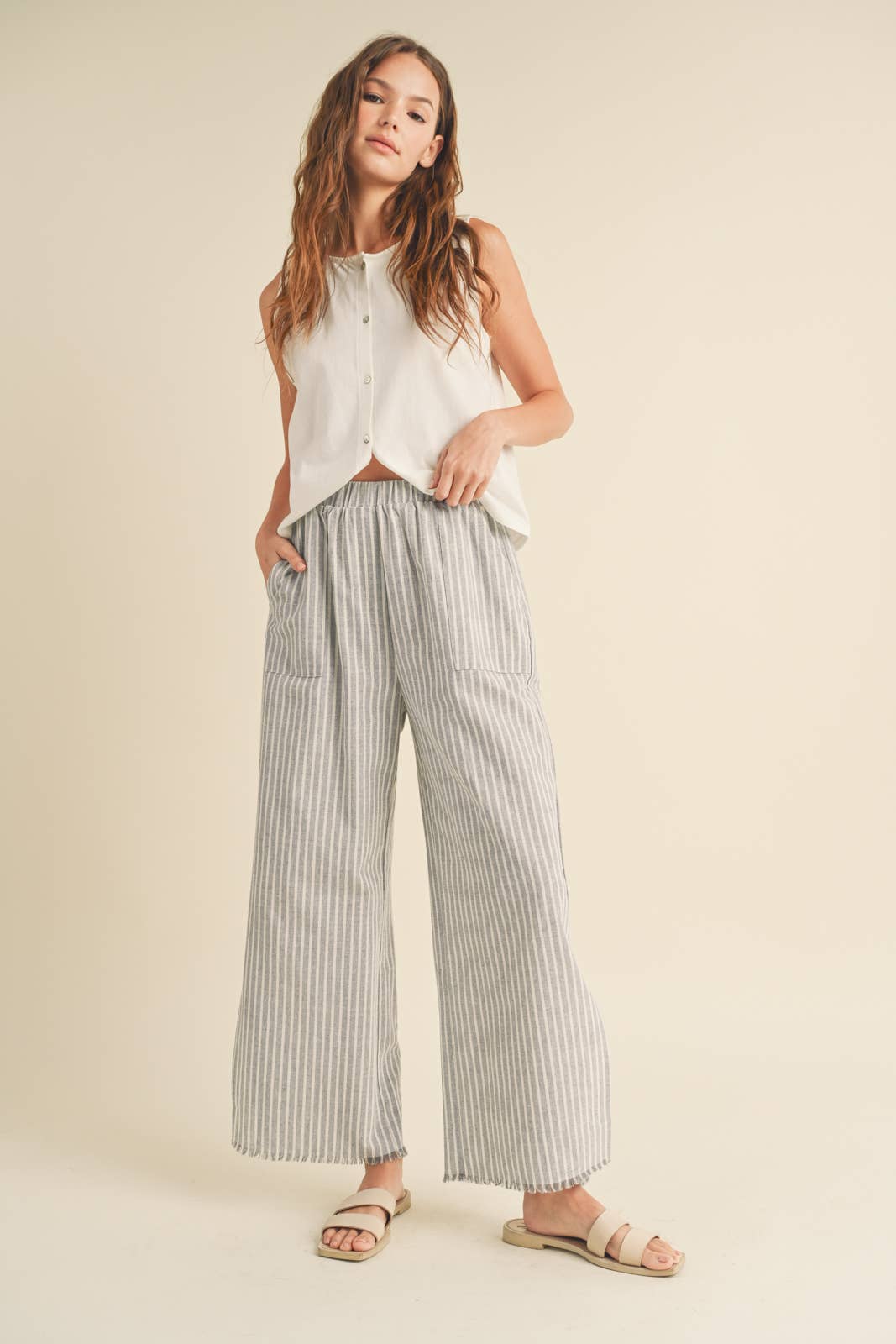 The Sconset Striped Linen Pant