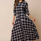 The Selena Plaid Button Down Maxi Dress