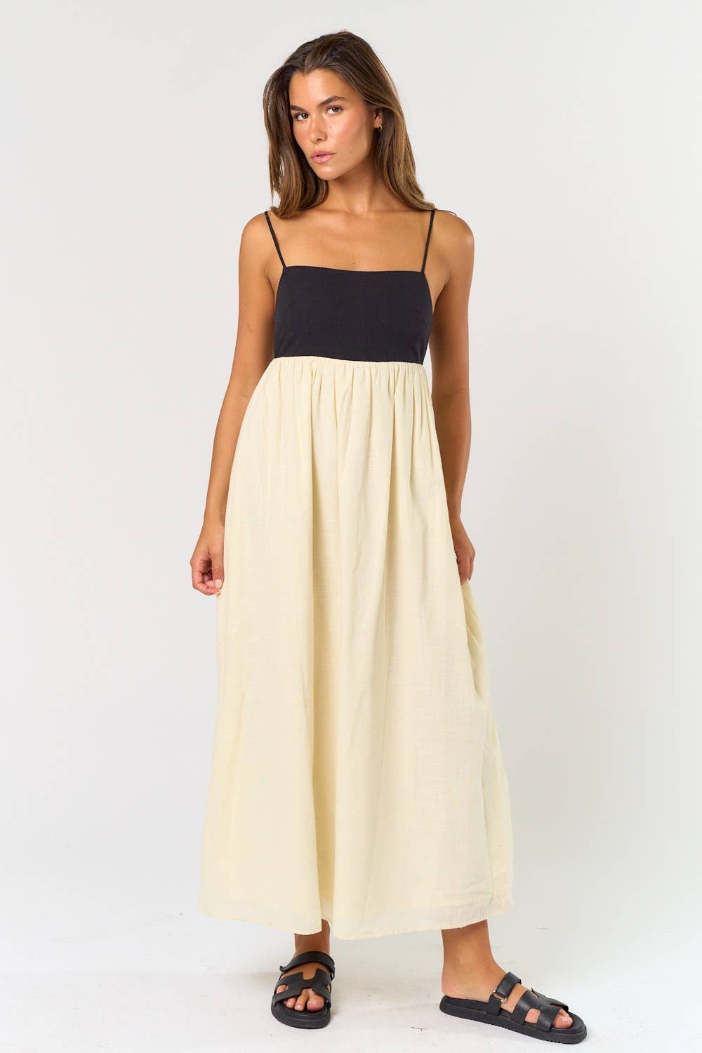 Contrast Maxi Dress