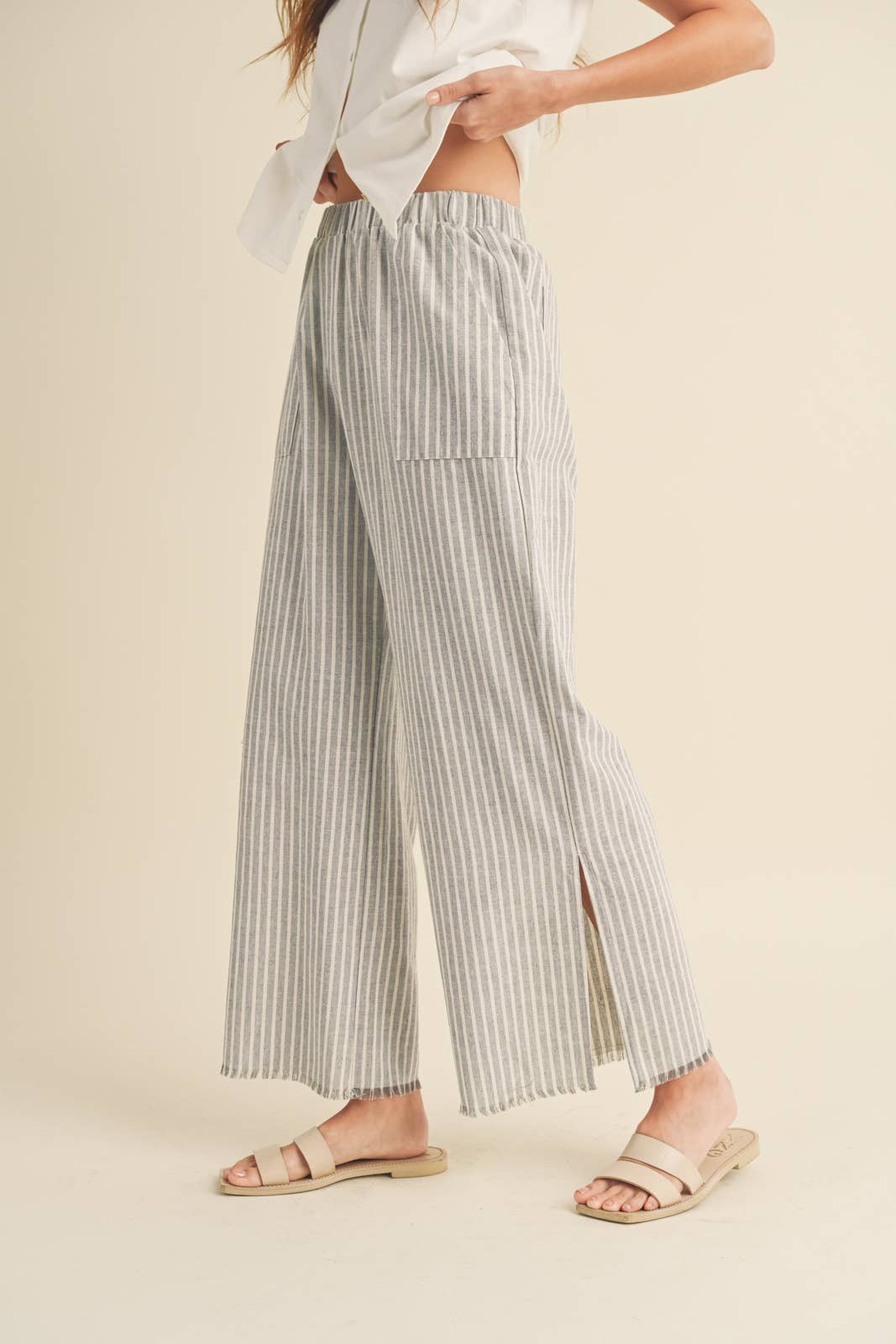 The Sconset Striped Linen Pant