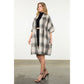Plaid Drop Shoulder Mid Coat: RUST / XS-S-M-L(1-2-2-1)