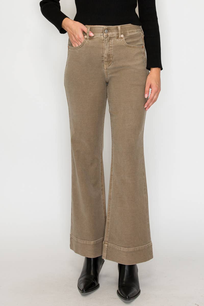 TUMMY CONTROL HIGH RISE STRETCH HOLLY FLARE: LARGE