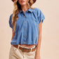 The Williamsburg Bubble Hem Denim Top