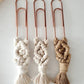 Macrame Diamond Bookmark: Toast, Canyon, Cloudy Blue