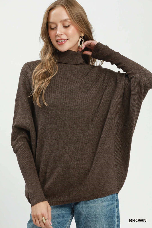 The Becca Turtle Neck Dolman Sweater