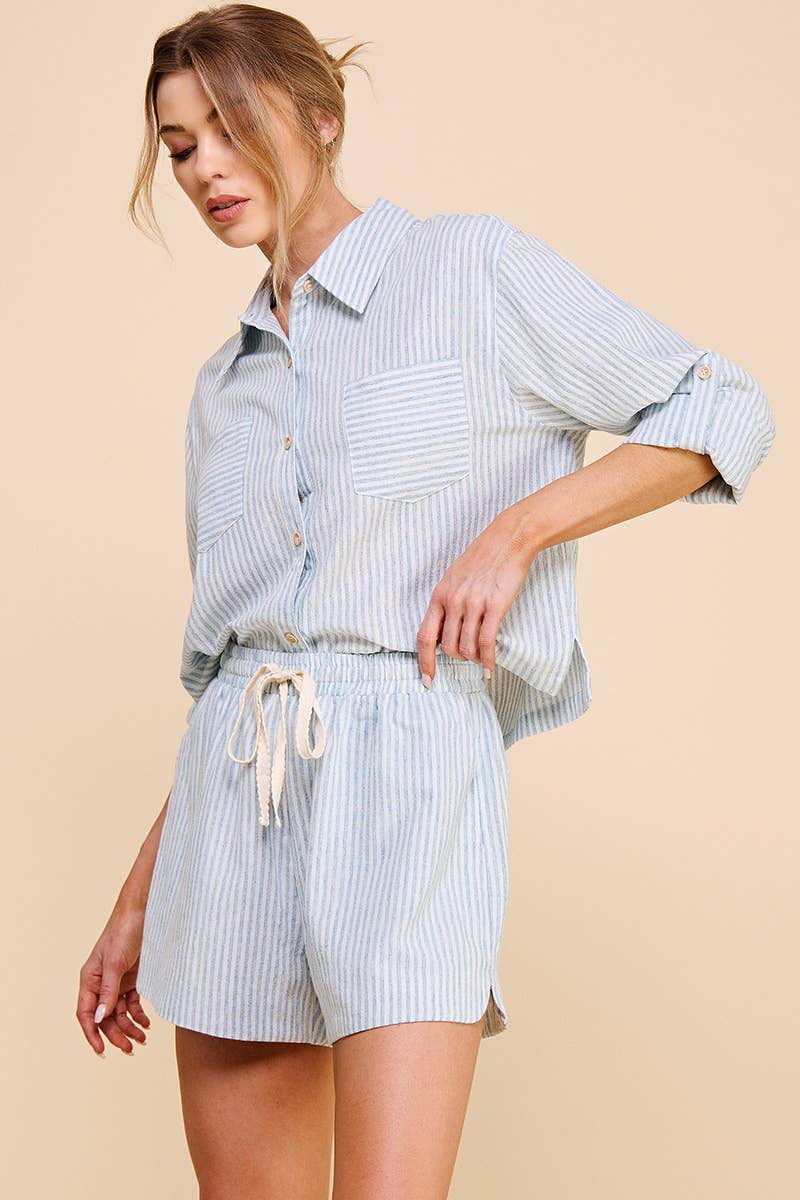 The Calvin Cropped Linen Shirt