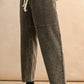 P5602   WASHED EFFECT CORDUROY PANTS: Brown / L