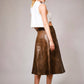 The Chelsea Faux Leather Midi Skirt