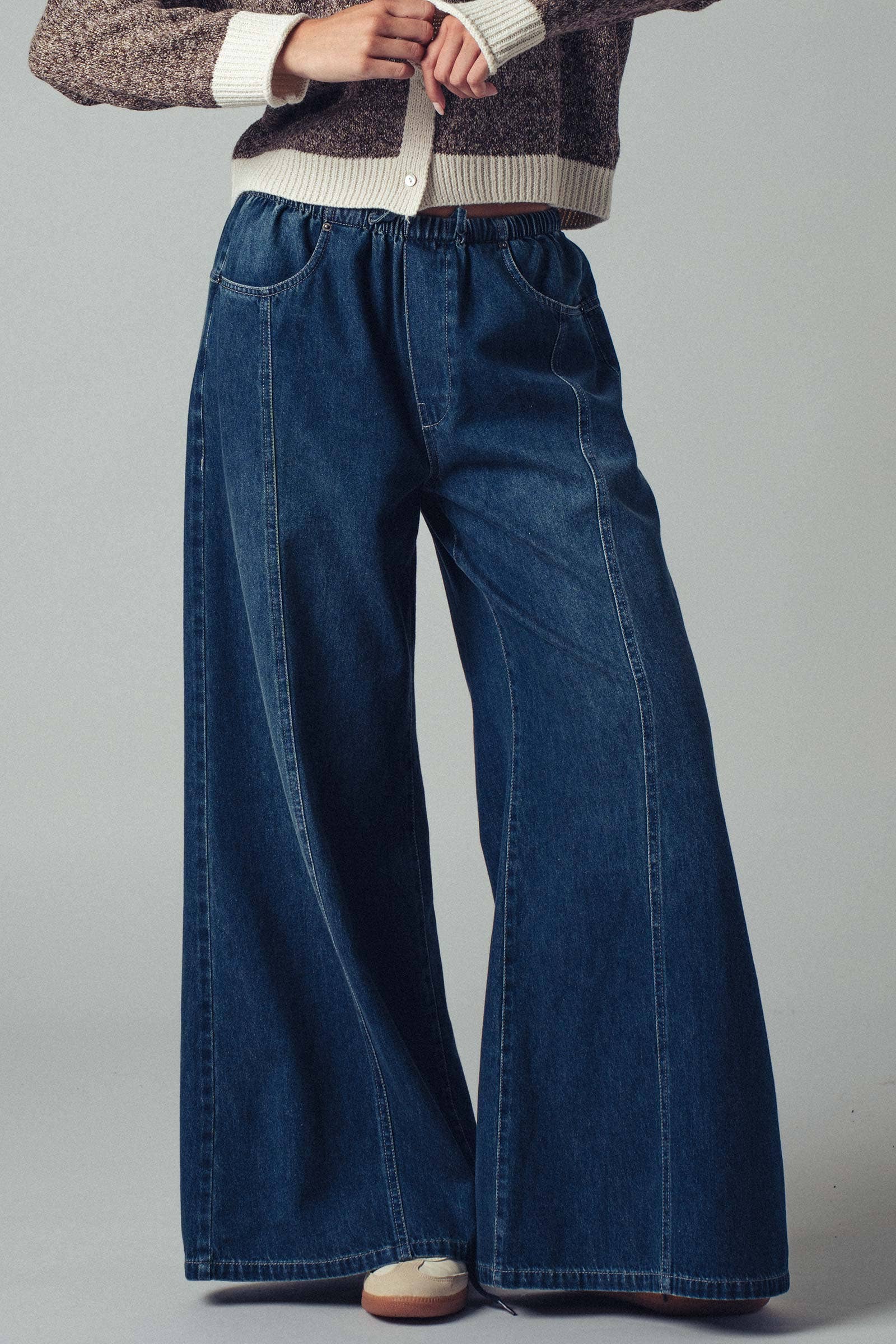 The Rae Relaxed Wide Leg Drawstring Jean