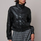 The Carlie Faux Leather Bomber Jacket
