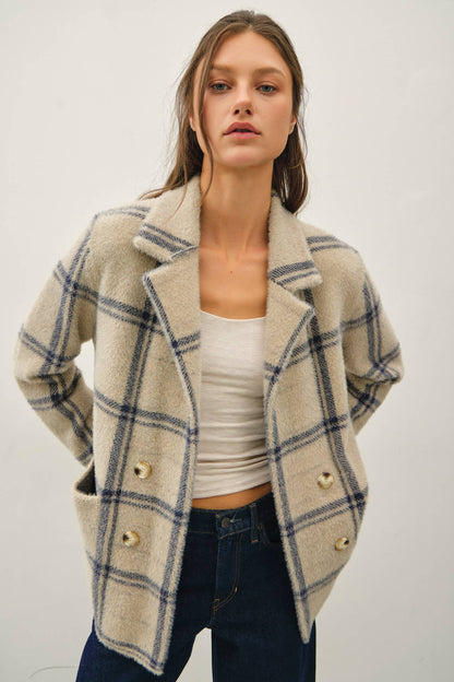 The Elle Plaid Coatigan
