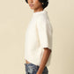 Ayra Fuzzy Short Sleeve Sweater