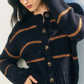 The Masha Striped Button Cardigan