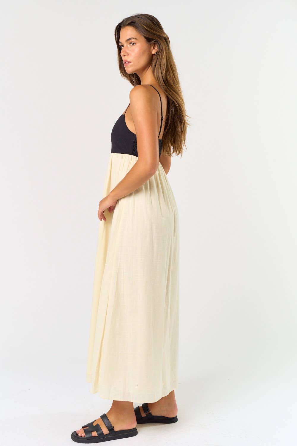 Contrast Maxi Dress